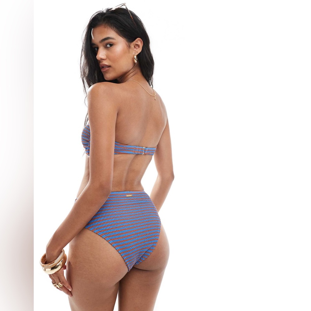 NWT Billabong Summer High Stripe Rio Bandeau Bikini Top - Picture 3 of 4